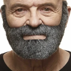 Mustasch med skägg, fisherman svart/vit