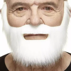 Mustasch med skägg, fisherman vit