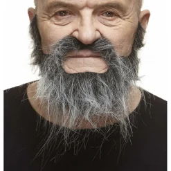 Mustasch med skägg, piomeer svart/vit
