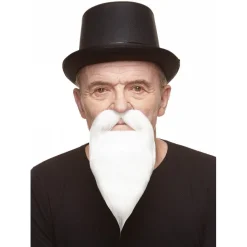 Mustasch med skägg, royal wizzard vit