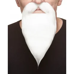 Mustasch med skägg, royal wizzard vit