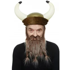 Mustasch med skägg, viking brun/grå