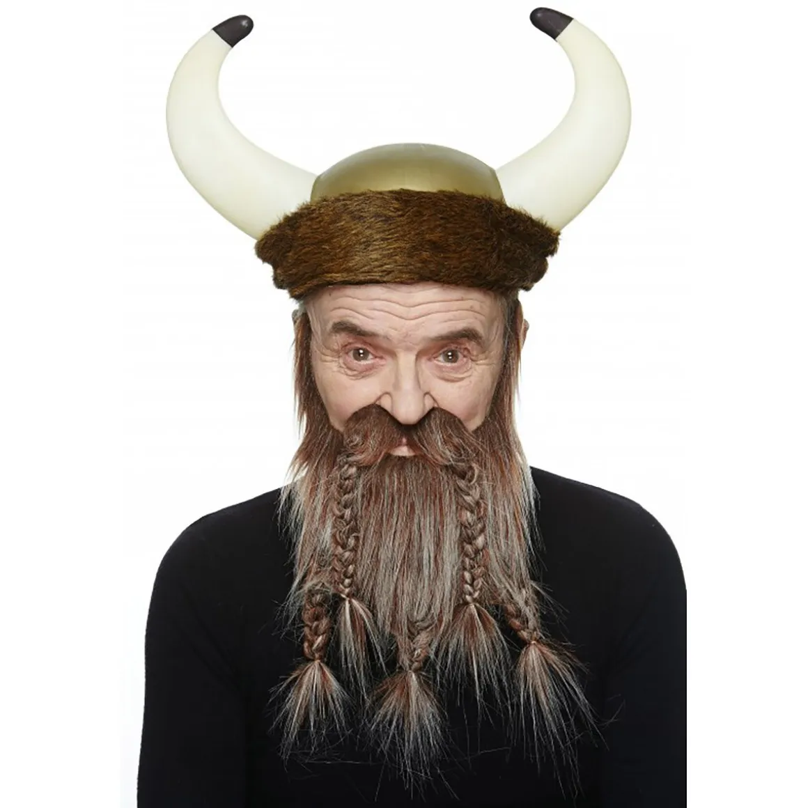 Mustasch med skägg, viking brun/grå