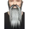 Mustasch med skägg, viking svart/vit