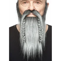 Mustasch med skägg, viking svart/vit