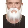 Mustasch med skägg, western vit