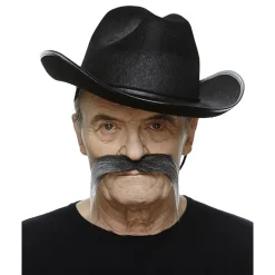 Mustasch, outlaw svart/vit