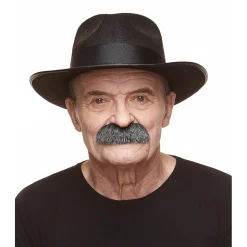 Mustasch, professor svart/vit