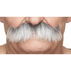 Mustasch, sheriff grå/vit