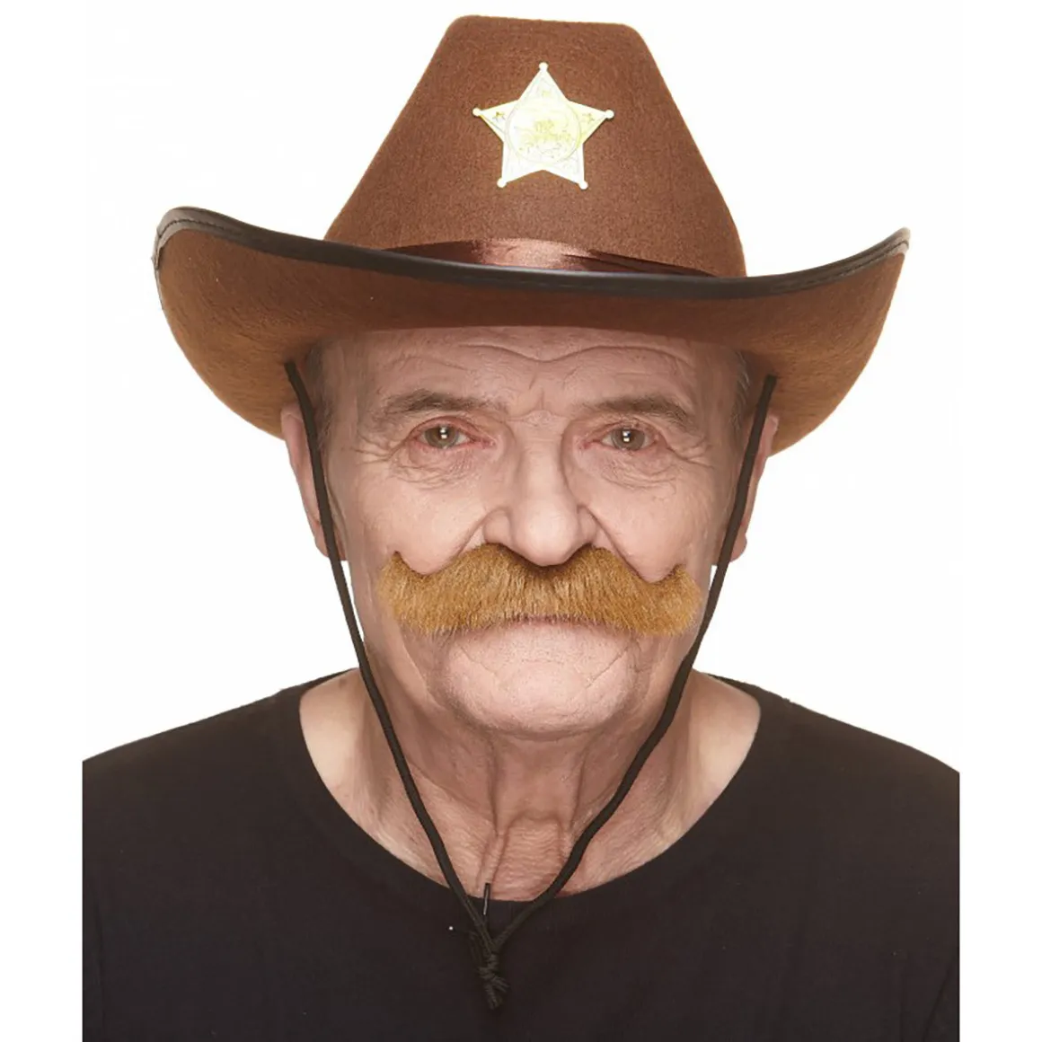 Mustasch, sheriff kastanj