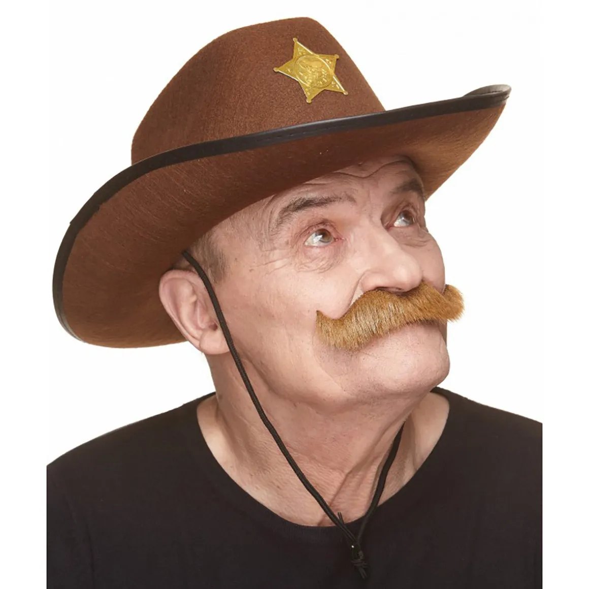 Mustasch, sheriff kastanj