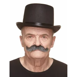 Mustasch, sheriff svart/vit