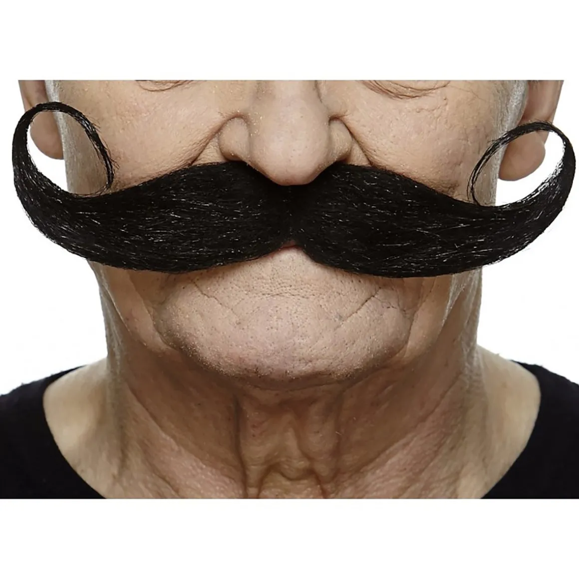 Mustasch, showman svart