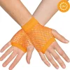 Näthandskar, neon orange korta 80-tal