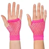 Näthandskar, neon rosa korta 80-tal
