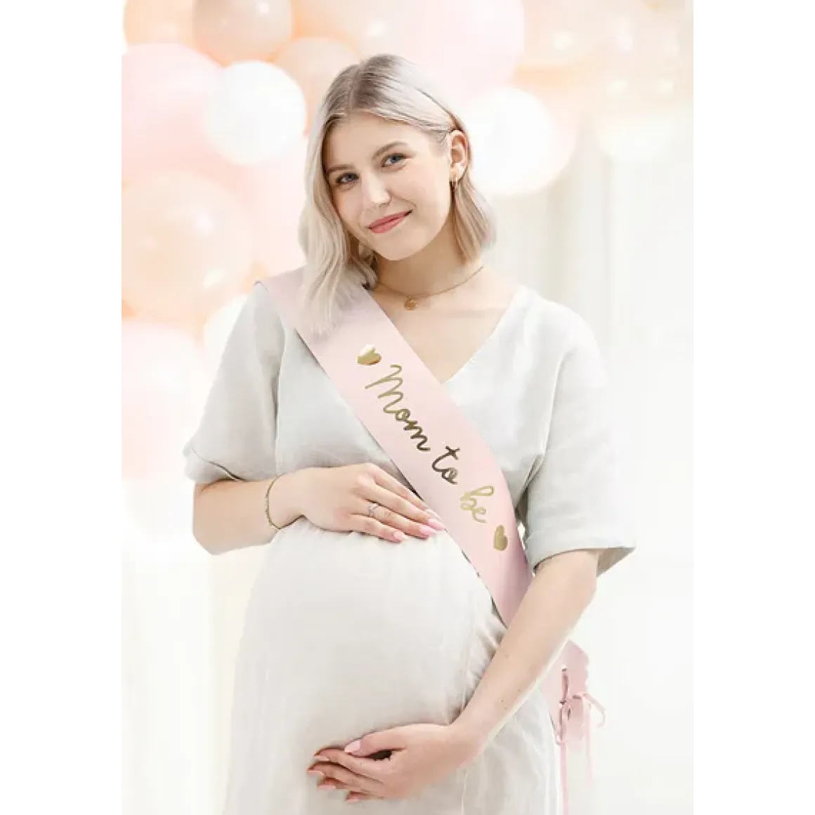 Ordensband, mom to be ljusrosa 75 cm