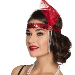Pannband, flapper röd