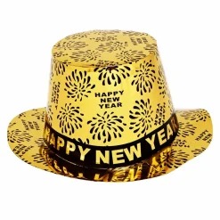 Pappershatt, guld happy new year