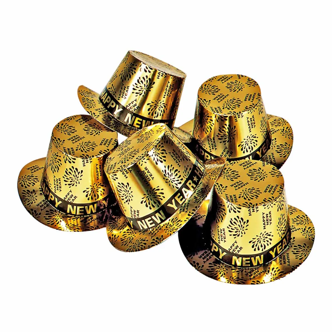 Pappershatt, guld happy new year