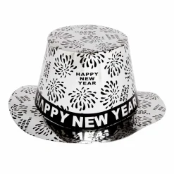 Pappershatt, silver happy new year