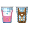 Pappersmuggar, oktoberfest Bayern Lightblue 8 st