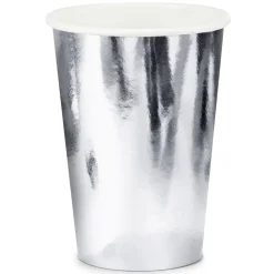 Pappersmuggar, silver 220 ml 6 st