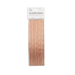Papperssugrör, roséguld 20 st
