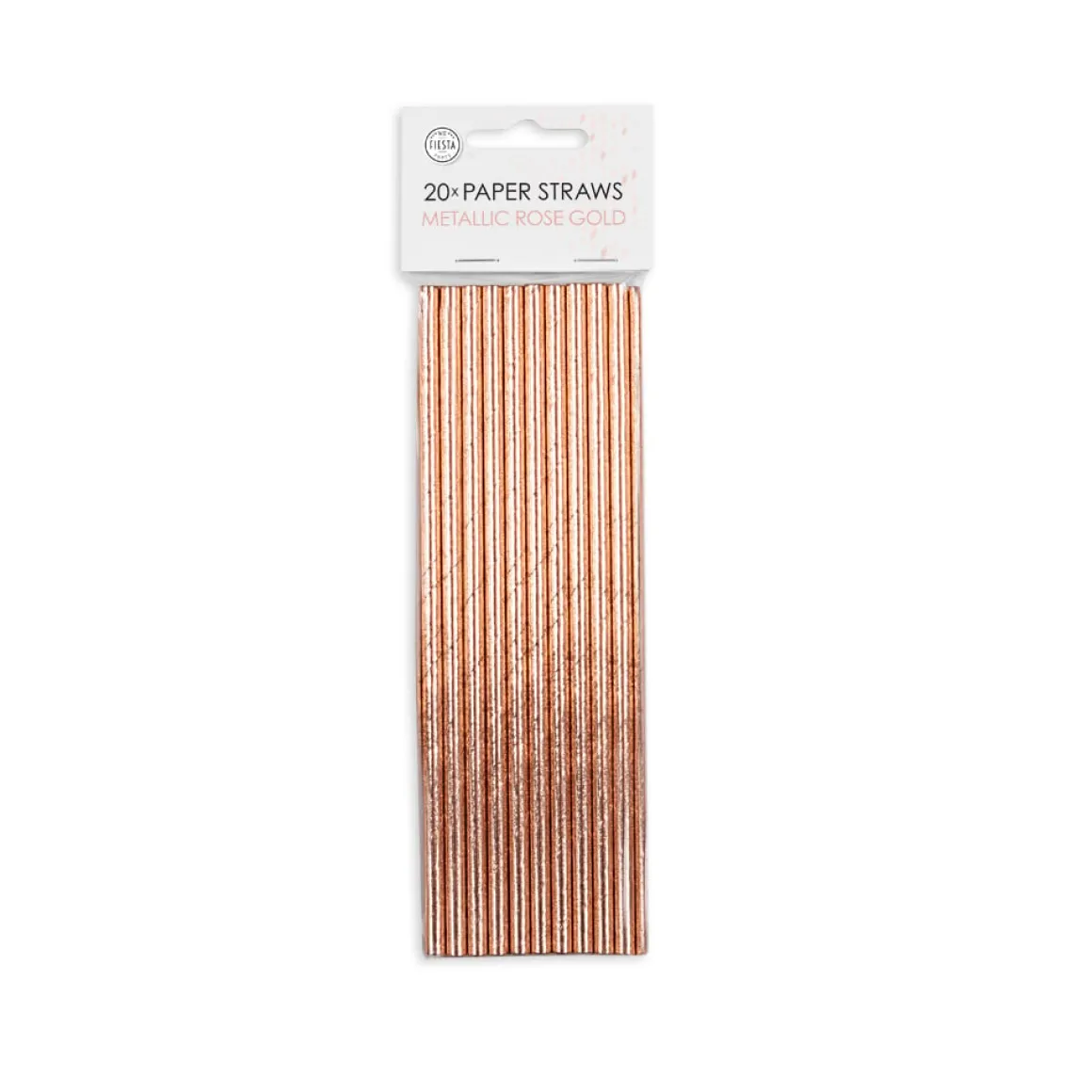 Papperssugrör, roséguld 20 st
