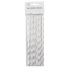 Papperssugrör, silver randig 20 st