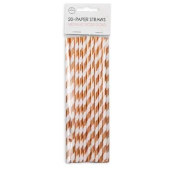 Papperssugrör, silver rosé 20 st