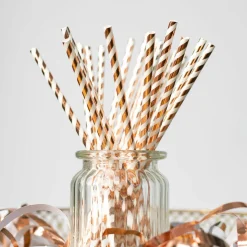 Papperssugrör, silver rosé 20 st