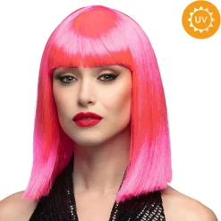 Peruk, dance neon pink