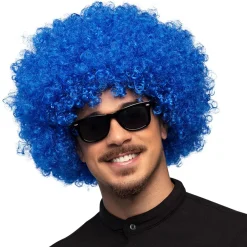 Peruk, disco groove blå