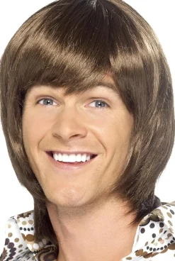 Peruk, 70-tal heartthrob brun