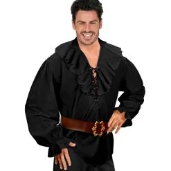 Piratskjorta, svart