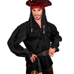 Piratskjorta, svart