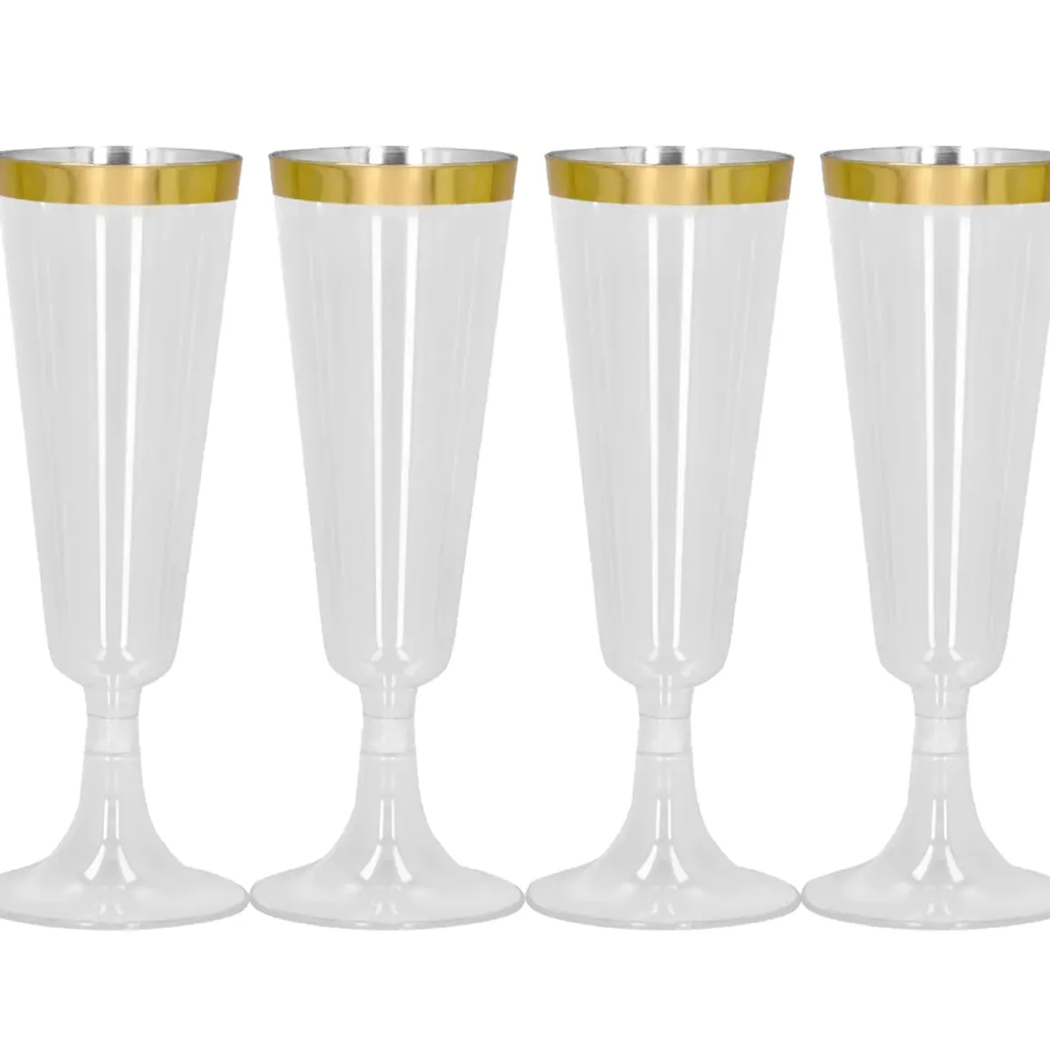 Plastglas, guld 4 st