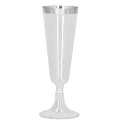 Plastglas, silver 4 st