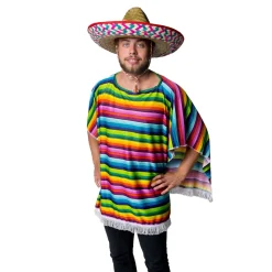 Poncho, flerfärgad
