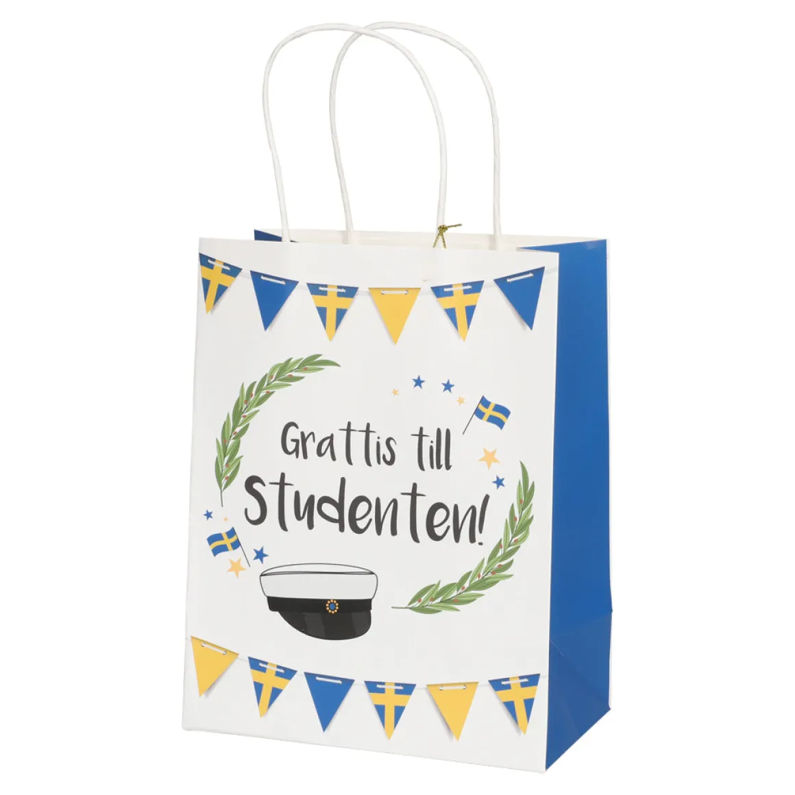 Presentpåse, grattis till studenten 18x32 cm