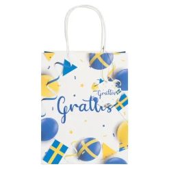 Presentpåse, grattis 18x32 cm