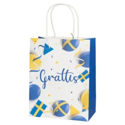 Presentpåse, grattis 18x32 cm