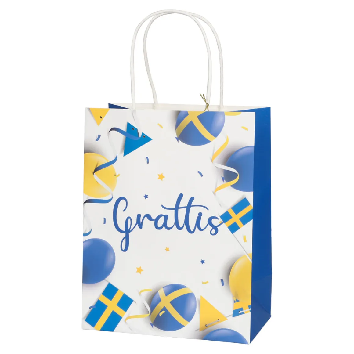 Presentpåse, grattis 18x32 cm