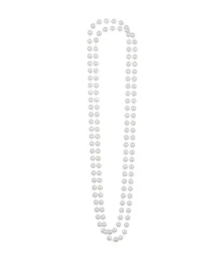 Pärlhalsband, vit 46 cm