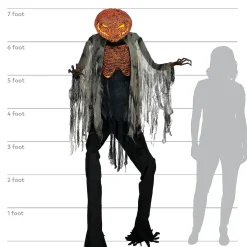 Prop animerad, bränd fågelskrämma 213 cm