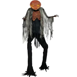 Prop animerad, bränd fågelskrämma 213 cm