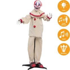Prop animerad, scary clown 153 cm