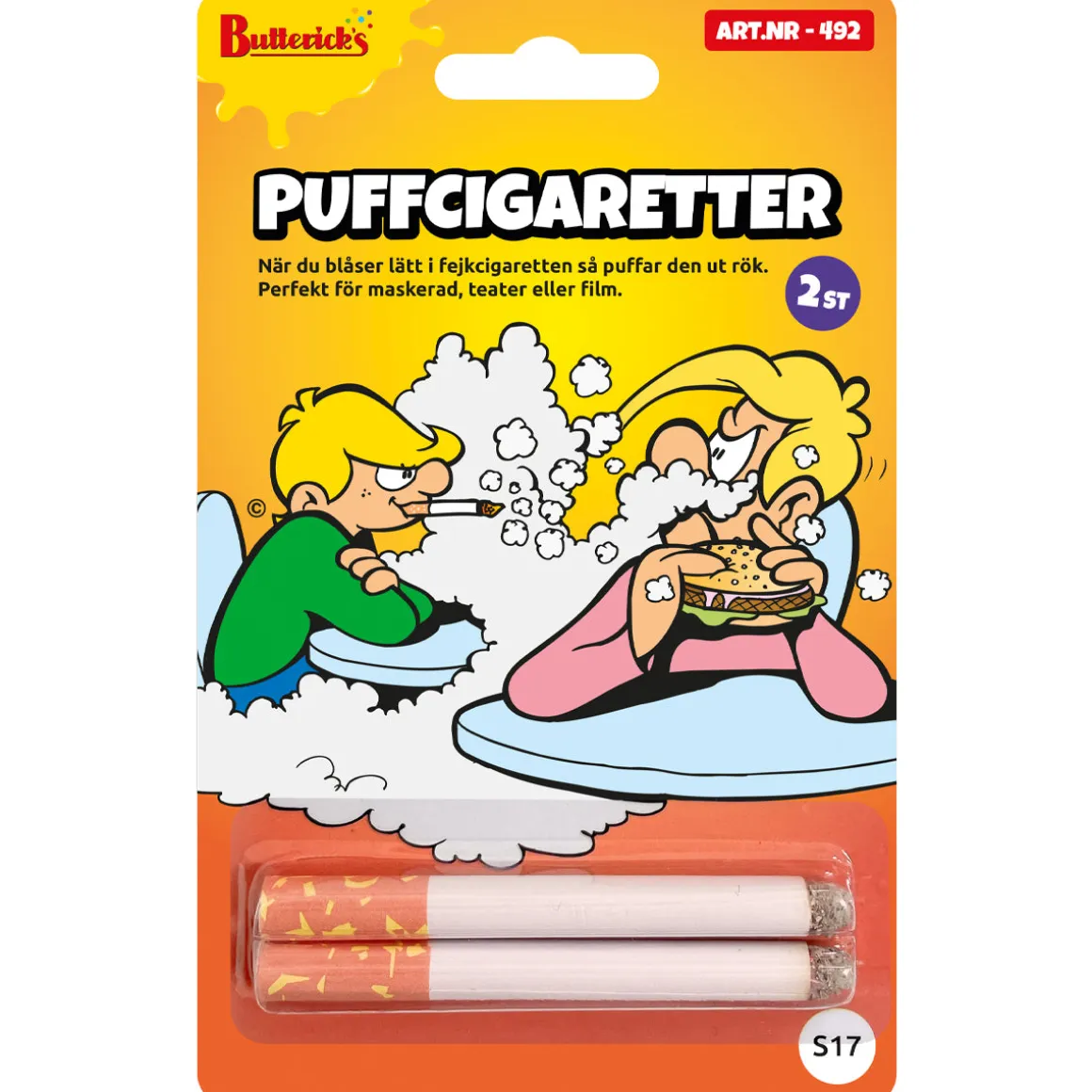 Puffcigaretter, 2 st