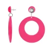 Örhängen, retro neon rosa
