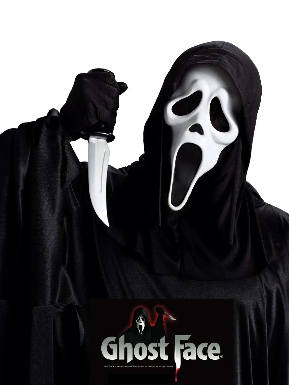 Scream mask & kniv, Ghostface